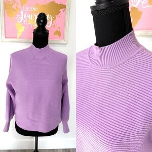 Bershka Lilac Mock Neck Sweater (XS)